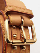 Louis Vuitton Vachetta Leather Studded Belt Size 90/36 Eb0526oxzsa