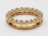 1.00 Cttw Lab Grown Diamonds 10k Yellow Gold 2.0g Circle Pendant Do0525owcde