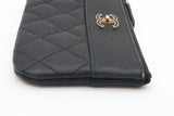Chanel Black Quilted Caviar Leather Card Holder Wallet Eb0126wrxde