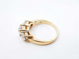 2.0 Cttw Diamond & 14k Yellow Gold Three-stone Engagement Ring 5.6 Grams Size 7.25 Fw0726wozxdu