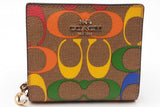 Coach Rainbow Signature Canvas Snap Wallet Eb0826ordu