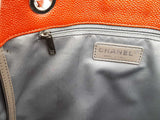 Chanel Vertical Grand Shopper Tote In Orange Quilted Caviar Leather Fw0126lrzxdu