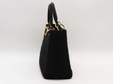 Christian Dior Cloth Quilted Lady Dior Bag Black Aa0726przsa