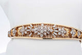 1.14cttw 10k Yellow Gold Diamond Hinged Bangle Bracelet 18.7 Grams Eb0626lwxzdu