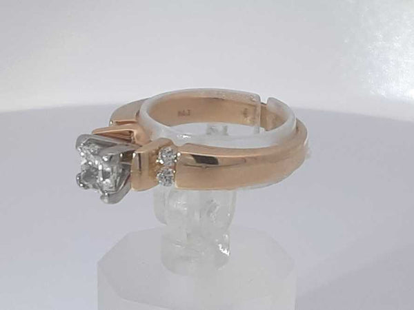 0.62 Cttw Diamond 14k Yellow Gold Ring 5.6 Grams Size 6.5 Aa0525czxsa