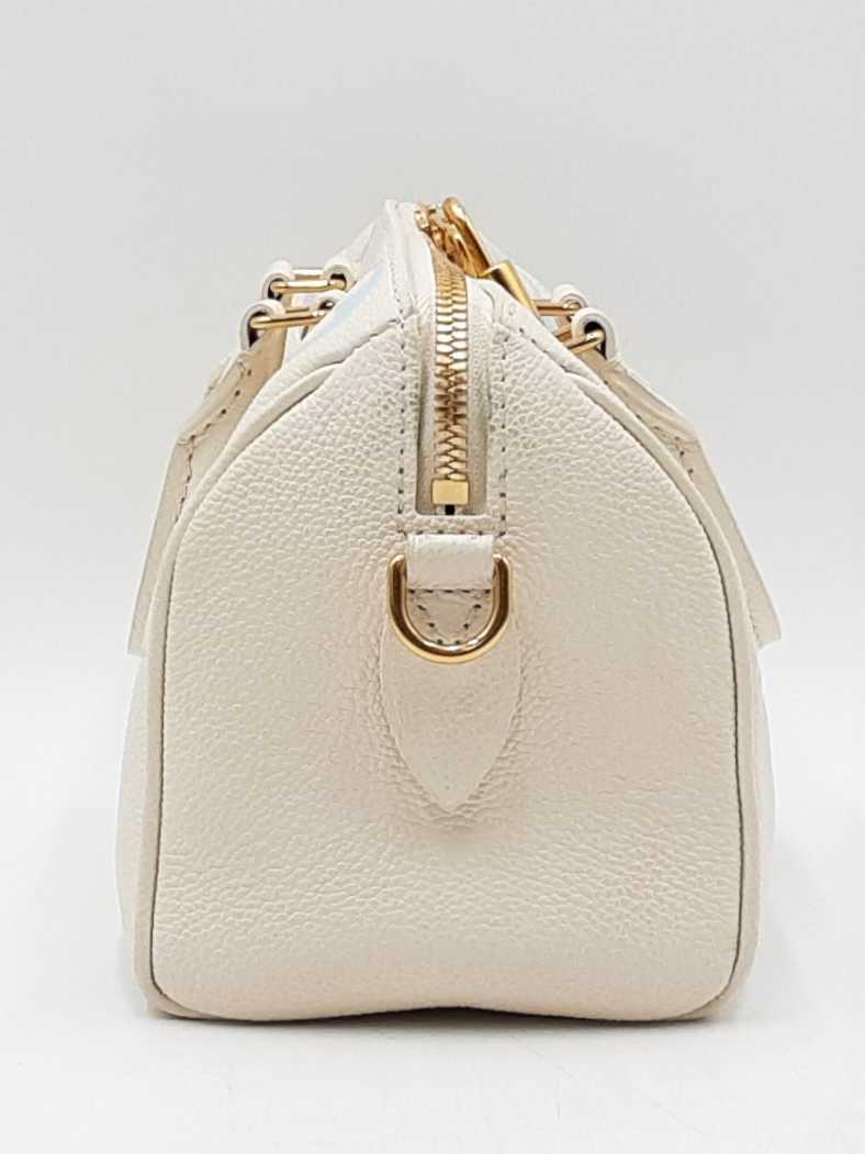 Louis Vuitton Speedy 20 In Latte & Candy Blue Giant Monogram Empreinte Leather