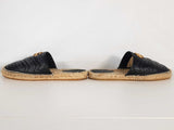 Gucci Gg Marmont Quilted Black Leather Espadrille Mules Size 11 Sd0925lrxde