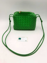 Bottega Veneta Green Intrecciato Leather Shoulder Bag Eb1224wrxsa