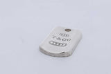 Tiffany & Co. 1837 925 Sterling Silver Dog Tag Pendant 18.7 Grams Eb0125rxsa