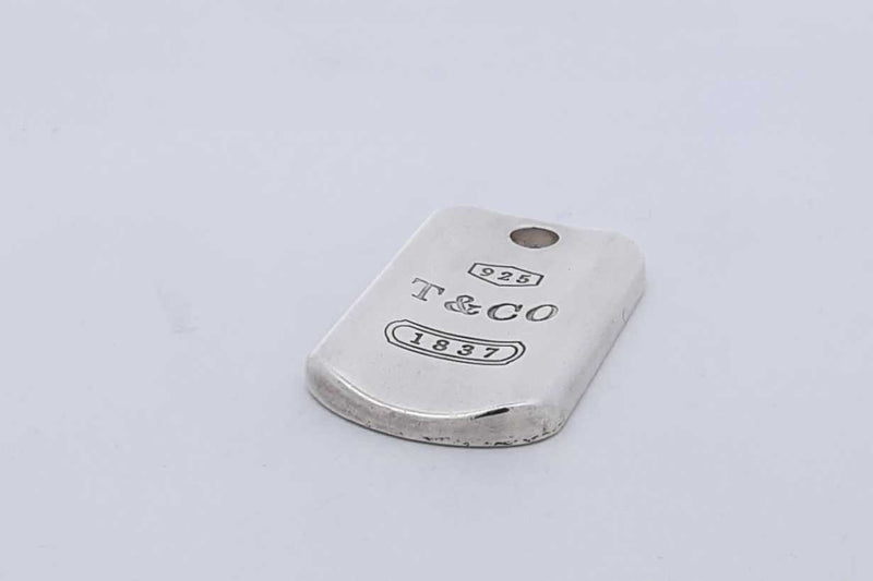 Tiffany & Co. 1837 925 Sterling Silver Dog Tag Pendant 18.7 Grams Eb0125rxsa