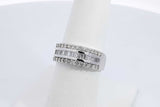 1.0cttw Diamond 18k White Gold Ring 4.6 Grams Size 7 Eb0526pirdu