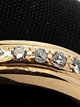 Diamond & 18k Yellow Gold Half-eternity Ring 4.8 Grams Size 5.75 Fw0726rxzdu
