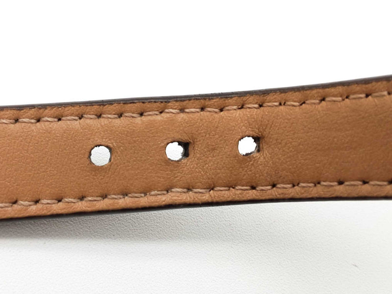 Fendi Ff Brown Coated Canvas Leather Reversible Bracelet Do0925oxzde