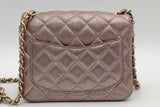 Chanel Quilted Metallic Iridescent Leather Mini Flap Bag Eb1026erxsa