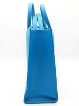 Telfar Cyan Blue Vegan Leather Medium Shopping Tote Bag Do0726rxde