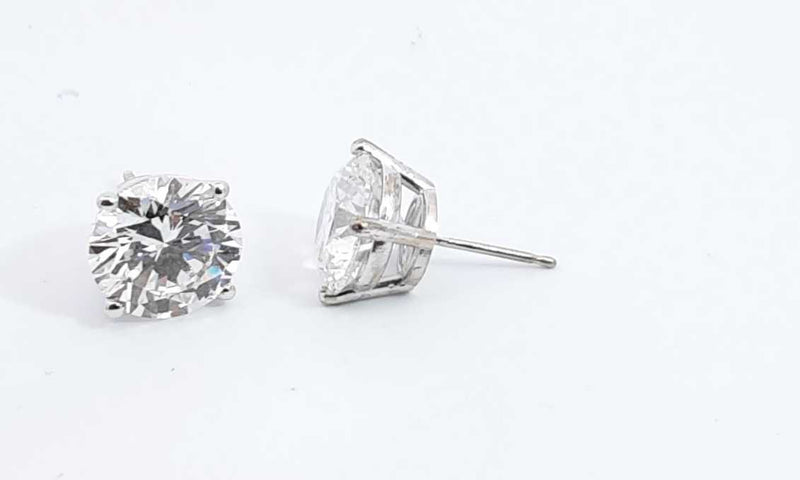 14k White Gold Lab Grown Double Stud Diamond Earrings Ebwrxzdu 144030003172