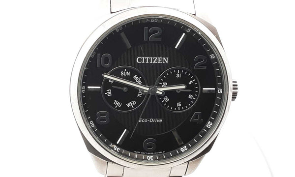 Citizen Eco Drive Black Dial Stainless Steel Watch 42mm Eb0424wxsa