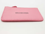 Balenciaga Powder Pink Grained Leather Flat Zipper Pouch Card Holder Do0426