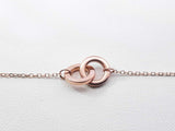14k Rose Gold Linked Circles Pendant Necklace 2.2 Grams 18.5 Inch Fw0926lwzdu
