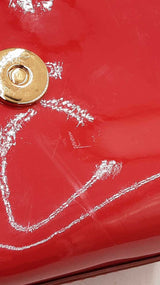 Versace La Medusa Mini Top Handle Red Patent Leather Crossbody Eb1125orxdu