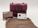Bottega Veneta Rialto Embossed Leather Purple Handbag Aa0925wrzsa