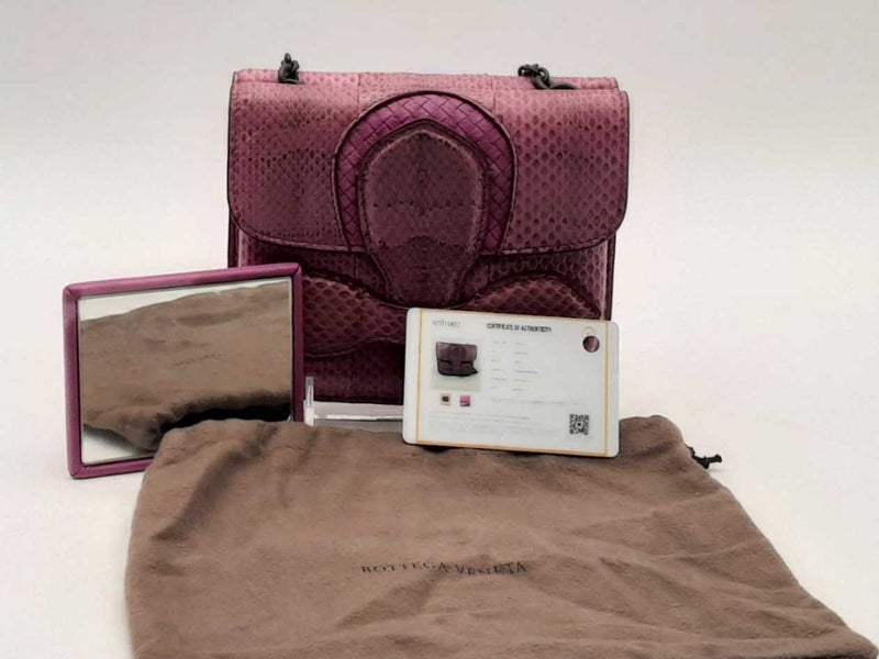 Bottega Veneta Rialto Embossed Leather Purple Handbag Aa0925wrzsa