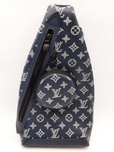 Louis Vuitton Duo Navy Blue Monogram Shadow Leather Slingbag Do0825loxzde