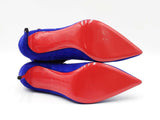 Christian Louboutin So Kate 100 Ankle Booty In Royal Blue Suede Size 8 Fw0826lxzdu