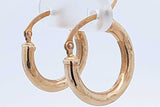 10k Yellow Gold Hoop Earrings 1.3 Grams Eb0626irde