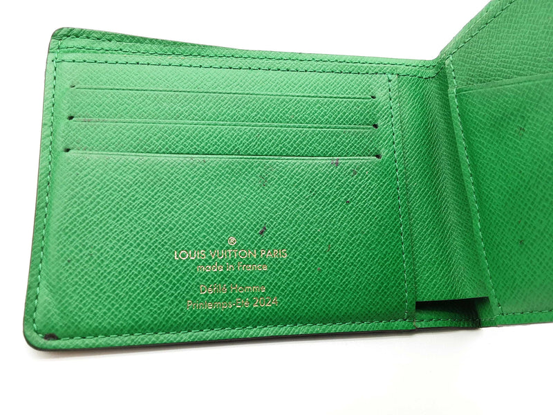 Louis Vuitton Green Damier Coated Canvas Leather Bifold Wallet Do0925oxzde