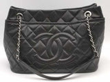 Chanel Timeless Cc Soft Shopper Tote Caviar Leather Black Aa1026czxsa