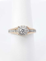 0.55 Cttw Diamond & 14k Yellow Gold Engagement Ring 4.3 Grams Size 7 Fw0226owrdu