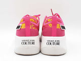 Versace Jeans Couture Fondo Ravewing Sneakers In Fuchsia Barocco Canvas Size 7 Fw0726crdu