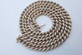 10k Yellow Gold Diamond Cuban Link Chain Necklace 74.4 Grams 23 In Eb0926wsxzde