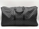 Louis Vuitton Keepall Bandoulière 55 In Damier Graphite Coated Canvas Fw0726lxzxdu