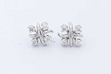 Tiffany & Co. Sixteen Stone Diamond Stud Earrings Platinum 3.8 Grams Eb726lexzde