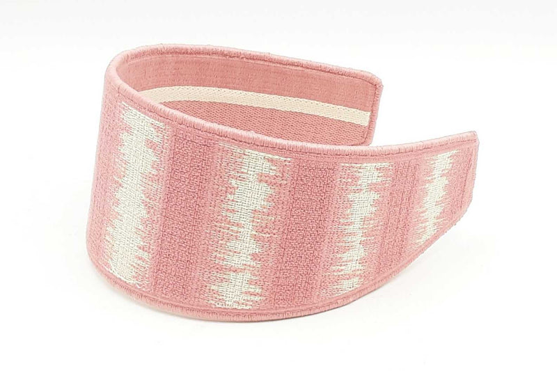 Christian Dior Pink &White Stripe Headband Eb0424lxzsa