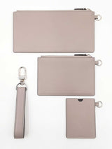 Cartier Panther Motif Tri Pouch Wallet In Gray Leather Fw1225lczdu