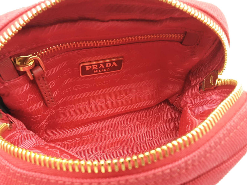 Prada Necessaire Red Canvas Clutch Fw1124lxzsa