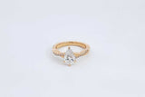 0.75ctw Lab Grown Pear Shape Diamond 18k Yellow Gold Ring 3.8g Sz4.5 Eb0526pxzdu