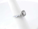 0.93 Cttw Princess Cut Diamond & 14k White Gold Double Halo Ring 4.3 Grams Size 6.5 Fw0626pzxdu
