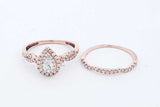 14k Rose Gold Diamond Engagement Set 2.8 Grams Size 5.5 Eb0825rcrde