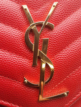 Yves Saint Laurent Cassandre Quilted Leather Envelope Chain Wallet Eb0526clrsa