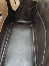 Hermes Birkin 30 Matte Brown Green Crocodile Gold Handbag Do0625wprxzde