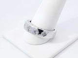 0.69 Cttw Diamond & 18k White Gold Wide Band 10.3 Grams Size 10.25 Fw0826exzdu