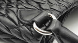 Miu Miu Black Pleated Leather Crystal Chain Shoulder Bag Fw1024oxzdu