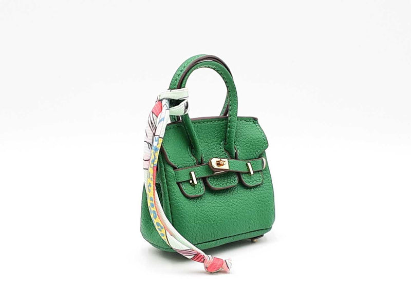 Mini Luxury Bag Charm In Green Fw0825idu