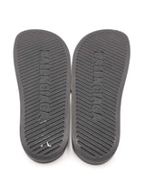 Balenciaga Logo Pool Slides In Black & White Pvc Size 7 Men, 10 Women Fw0126exdu