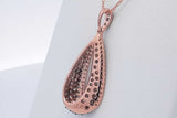 Effy Espresso & White Diamond Pendant & Earrings 14k Rose Gold 7.1g Eb0326cxzdu