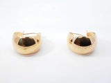 18k Yellow Gold Wide Tapered Hoop Earrings 4.8 Grams Fw0826orzdu